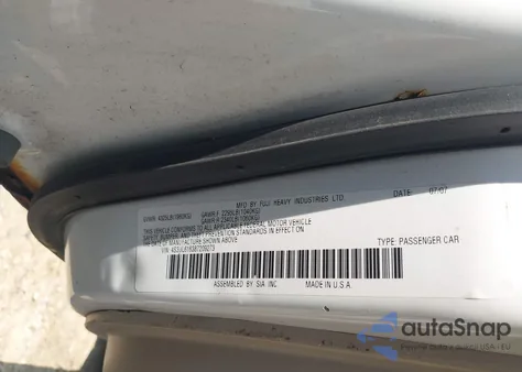 2008 Subaru Legacy 2.5I из США, поврежденный, VIN 4S3BL616387209273